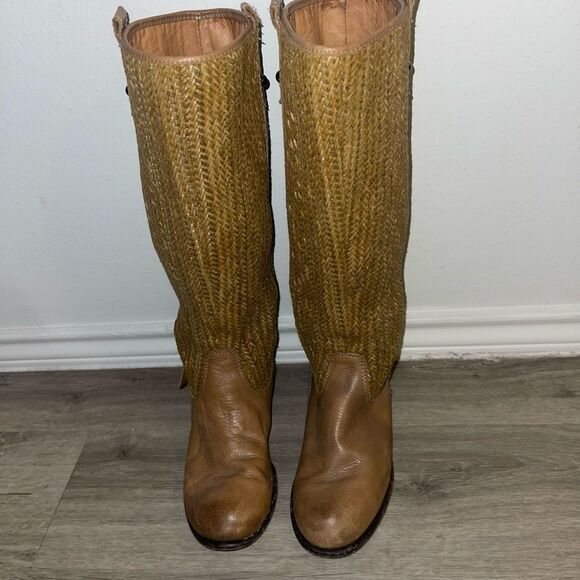 Anthropologie Schuler & Sons woven leather riding boots - Picture 8 of 9